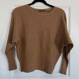 T Tahari Women's Camel Tan Crew Neck Sweater